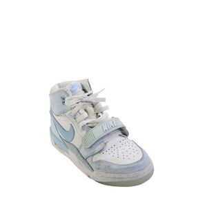 Air Jordan Boys Leather High Top Trainer Sneakers Blue/White Size 5Y